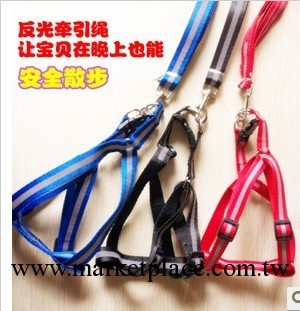 反光狗繩 寵物用品 尼龍牽引繩 寵物胸背套夜光反射120cm工廠,批發,進口,代購