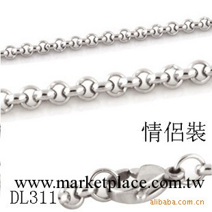 韓國飾品批發 時尚新款首飾 不銹鋼 鈦鋼單鏈情侶項鏈 搭配 GL311工廠,批發,進口,代購