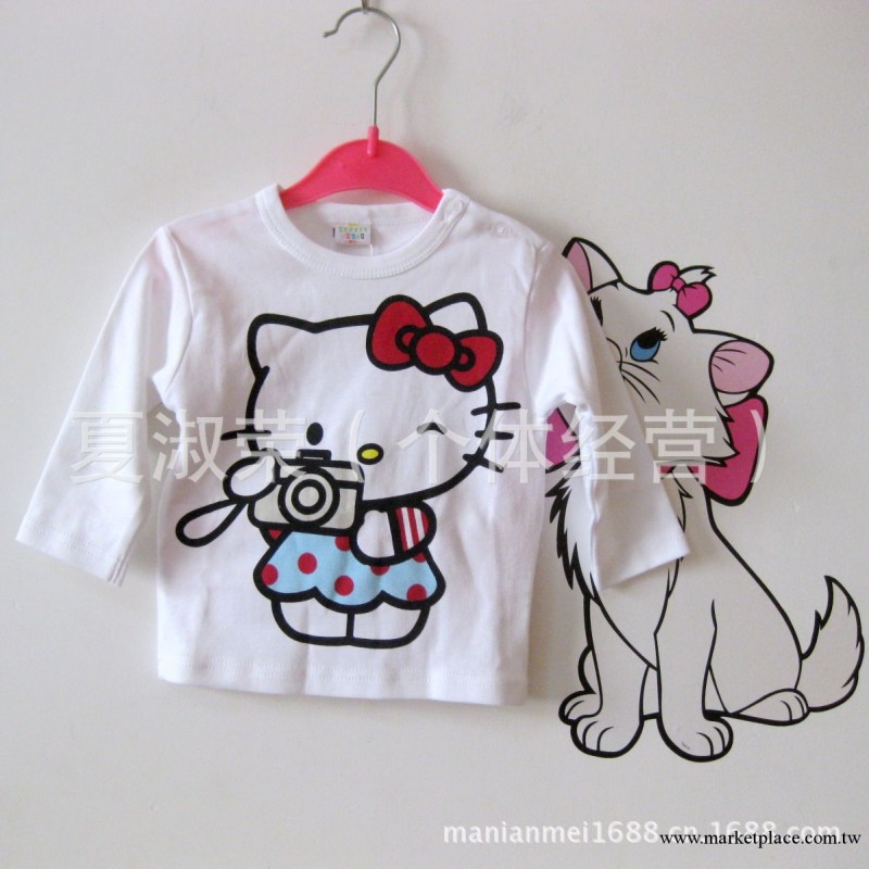 外貿童裝 hello Kitty 男女童 100%棉 長袖T恤/打底衫工廠,批發,進口,代購