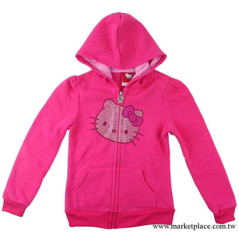 熱銷外貿童裝 hello kitty童外套 抓絨童衛衣 秋冬款連帽童裝工廠,批發,進口,代購