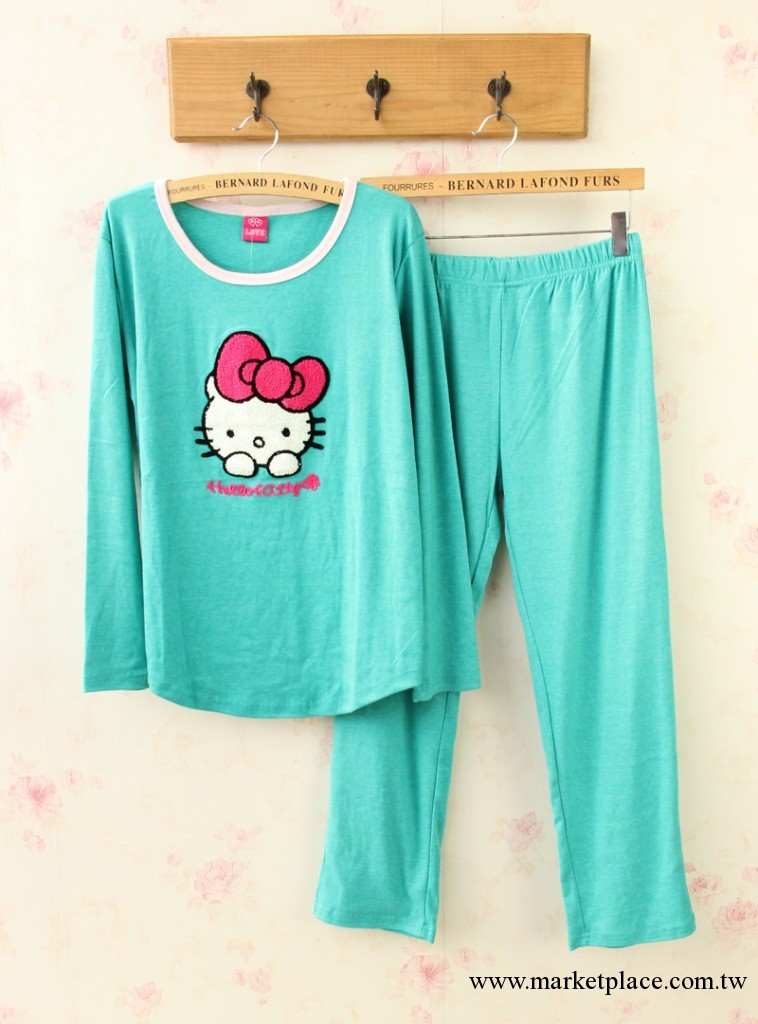 批發代發hello kitty卡通睡衣可愛貓咪羊絨棉秋季傢居服套裝女工廠,批發,進口,代購