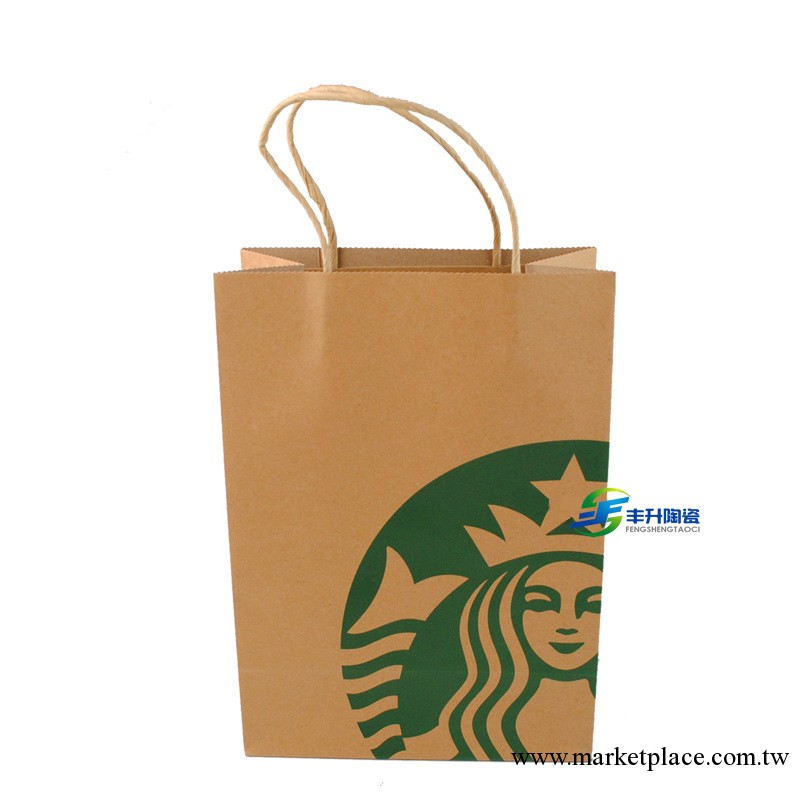 星巴克紙袋 環保禮品袋 2013starbucks 牛皮紙袋子 外貿正品工廠,批發,進口,代購