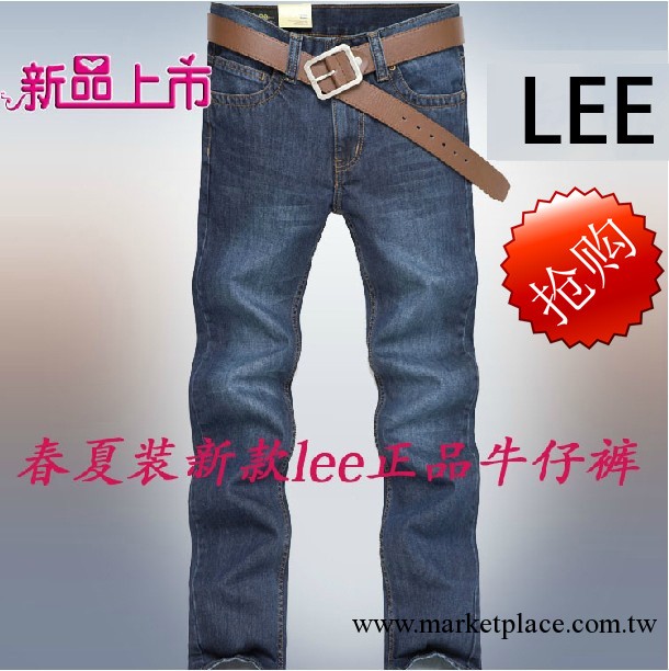 秋冬款男士牛仔褲修身直筒李牌Lee中腰男裝牛仔長褲子小腳韓版潮工廠,批發,進口,代購