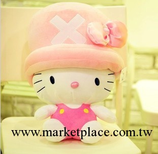 Hello Kitty毛絨玩具 凱蒂貓變身海賊王喬巴公仔KT貓咪公仔工廠,批發,進口,代購