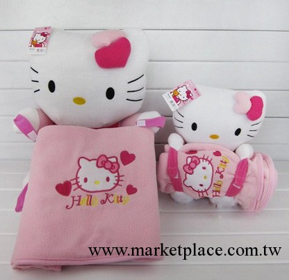 hello kitty 凱蒂貓公仔抱枕頭 kt空調毯被子兩用靠墊 兒童毯子工廠,批發,進口,代購