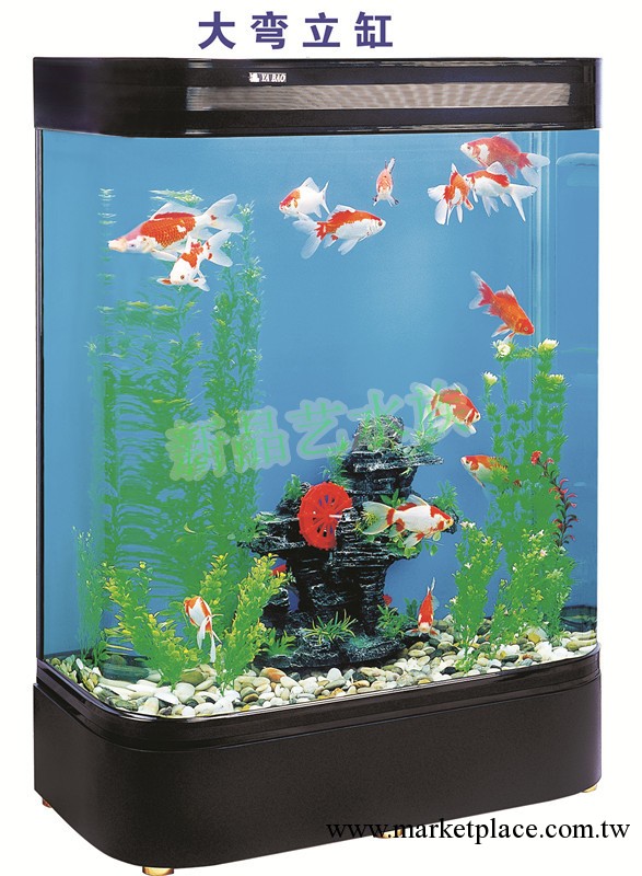 新晶藝1米大彎玻璃/生態水族箱/廣州魚缸/寵物用品/子彈頭訂做批發・進口・工廠・代買・代購
