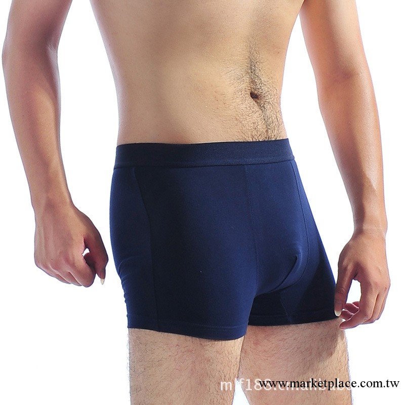 供應批發男式純色寬腰邊平角內褲 精梳棉NNK717男士平角內褲批發工廠,批發,進口,代購