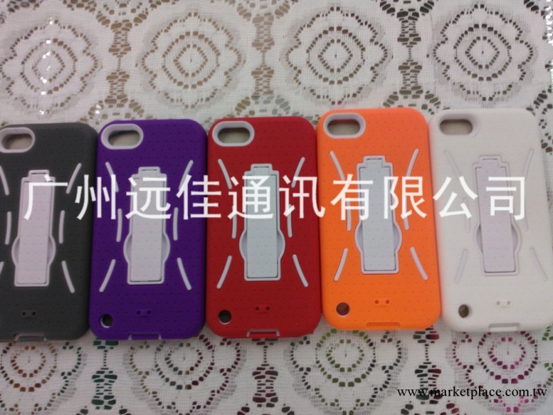 iPod touch 5 帶支架機器人保護殼 蘋果 矽膠加PC 二合一 保護殼工廠,批發,進口,代購