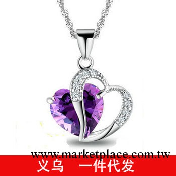 925純銀吊墜飾品批發 廠傢直銷 水晶心項鏈吊墜銀飾 韓版韓國飾品工廠,批發,進口,代購