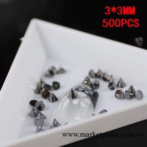 500顆 3*3mm 鉚釘3色可選  美甲合金 指甲美容 指甲貼工廠,批發,進口,代購