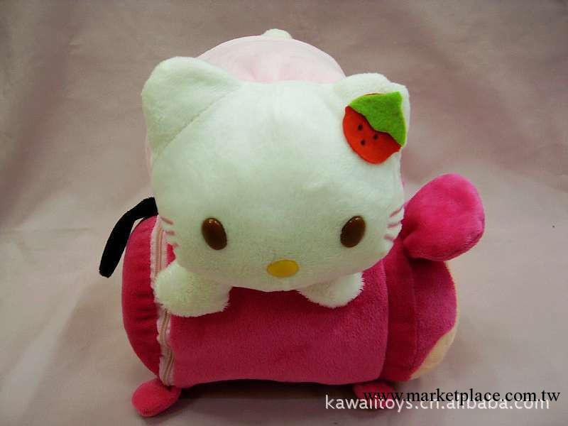 【供應】毛絨玩具圓桶hello kitty貓紙巾筒 Q版卡通kitty貓紙巾抽工廠,批發,進口,代購