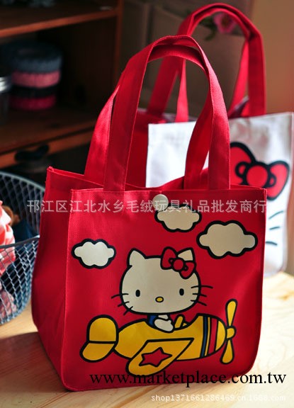 江北水鄉 hello kitty貓 飯盒手拎袋 便當包帆佈環保購物收納袋工廠,批發,進口,代購