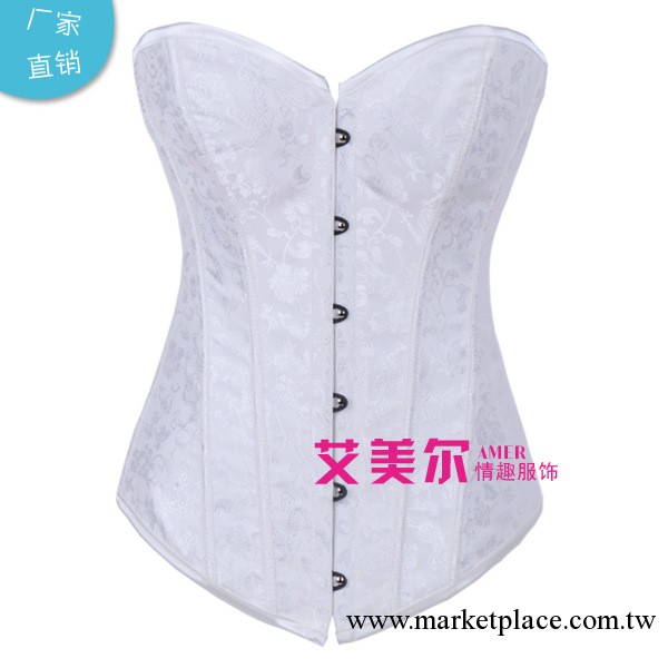 2765corset時尚白色提花佈塑形瘦身宮廷束身衣 情趣內衣廠傢批發工廠,批發,進口,代購