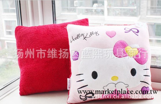 超級特價 Hello Kitty優質毛絨靠墊|抱枕|靠枕2色廠傢直銷工廠,批發,進口,代購