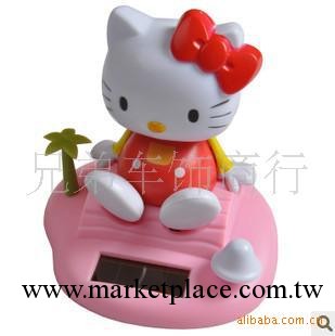 汽車用品太陽能公仔頭腳動系列車飾擺件KT貓hello kitty可混批工廠,批發,進口,代購