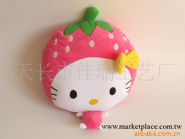 水果毛絨玩具草莓人(HELLO KITTY)靠墊工廠,批發,進口,代購