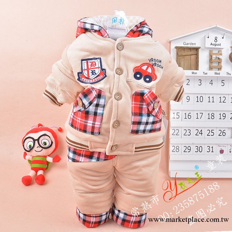 冬新款 海洋靈童 天鵝絨棉衣童裝加厚小汽車 嬰幼兒服裝外出服工廠,批發,進口,代購