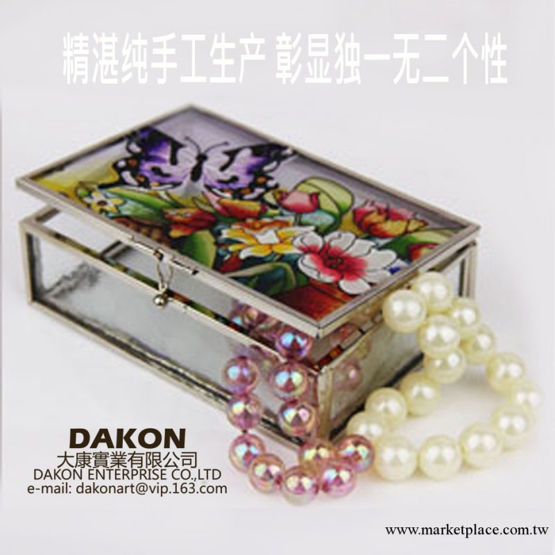 玻璃繪畫收納盒 金銀首飾珠寶盒 裝飾盒 PAINTING JEWELRY BOX工廠,批發,進口,代購