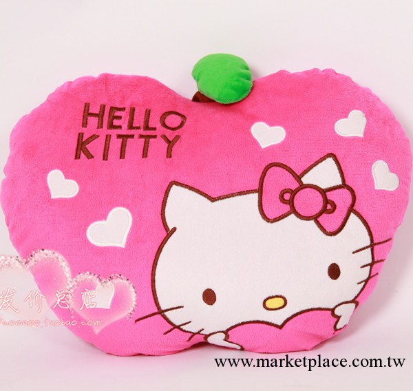 精致hello kitty蘋果抱枕 kt腰靠 情人節/聖誕/生日禮物工廠,批發,進口,代購