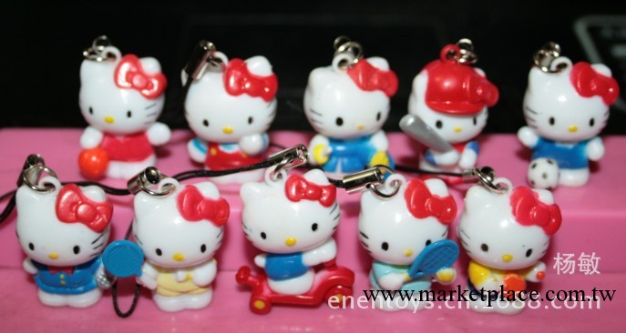 動漫周邊 hello kitty貓手辦 10款KT小公仔掛件 公主凱蒂機繩工廠,批發,進口,代購