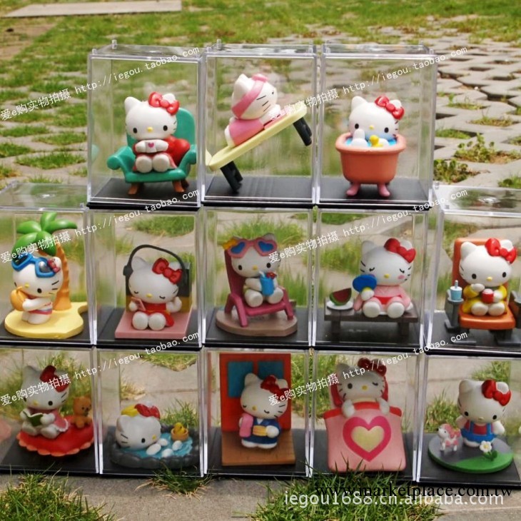 Hello kitty1生活場景+獨立展示盒 創意女友禮物 單個售價隨機發工廠,批發,進口,代購
