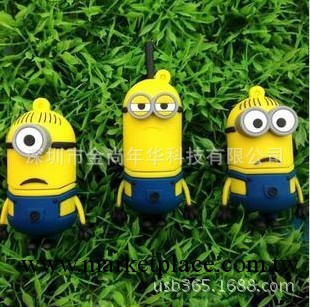 批發新款DespicableMe卑鄙的我神偷奶爸小黃人隨身碟16GB卡通矽膠隨身碟工廠,批發,進口,代購