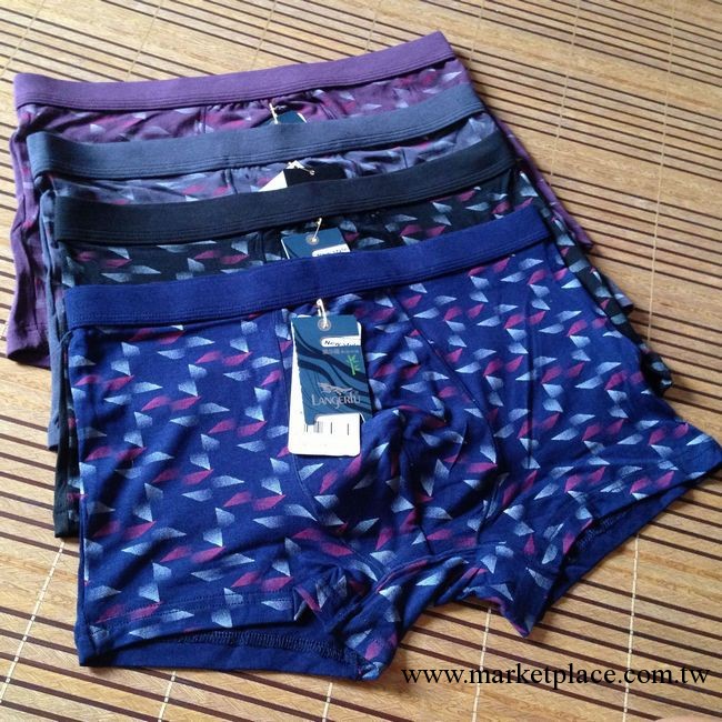 廠傢直銷淘寶爆款竹纖維男士平角內褲0214#舒適時尚印花男士內褲工廠,批發,進口,代購