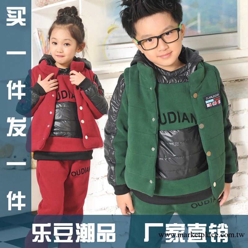 【樂豆】一件代發童裝批發 秋冬裝童裝 加厚兒童套裝 男女童套裝工廠,批發,進口,代購