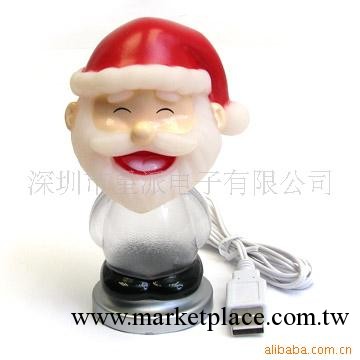 供應USB七彩聖誕老人 發光聖誕老人禮品批發・進口・工廠・代買・代購