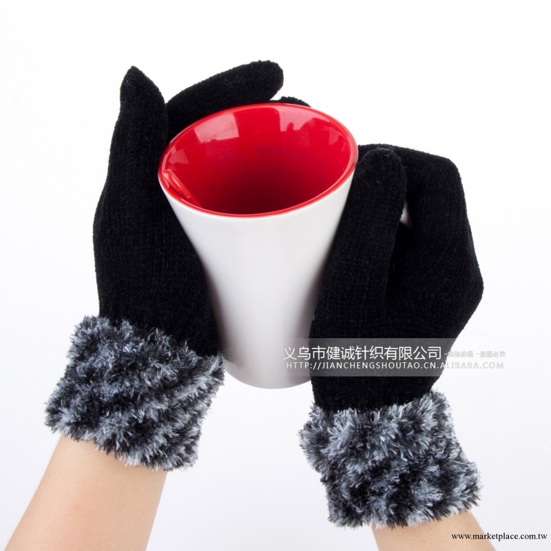 供應秋冬保暖單色雪尼爾手套女 手套批發 針織手套 廠傢直銷可愛工廠,批發,進口,代購