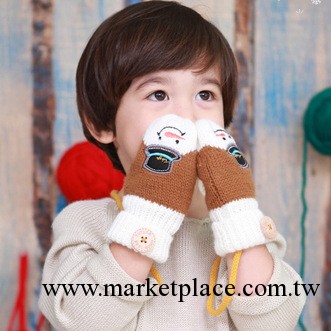 雪人兒童手套 針織毛線加絨加厚 男女寶寶2013新冬款韓版工廠,批發,進口,代購