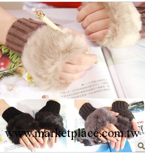 韓版2012冬季新款 毛邊針織毛線手套 腕套 臂套 廠傢直銷批發工廠,批發,進口,代購
