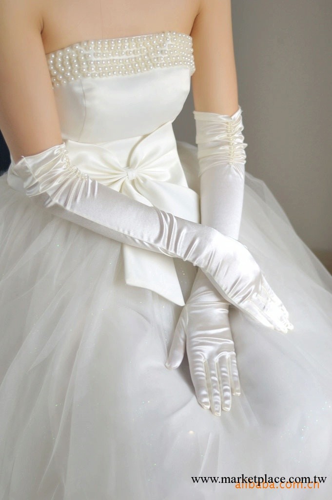 新娘手套 婚紗手套 加長手套 釘珠手套st34工廠,批發,進口,代購