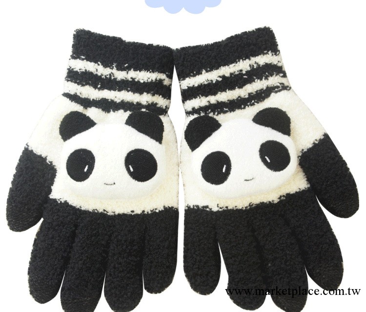 爆款 可愛熊貓電感應手套 冬季女性保暖手套 義烏廠傢直銷批發・進口・工廠・代買・代購