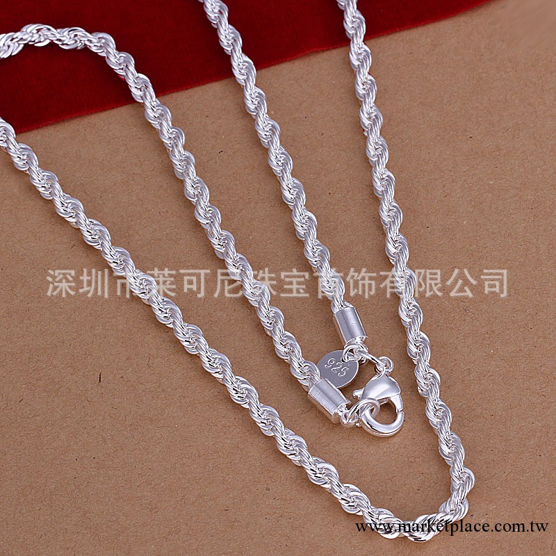 【清貨促銷一件發貨】韓國配飾項鏈 鍍925純銀項鏈 百搭情侶項飾工廠,批發,進口,代購