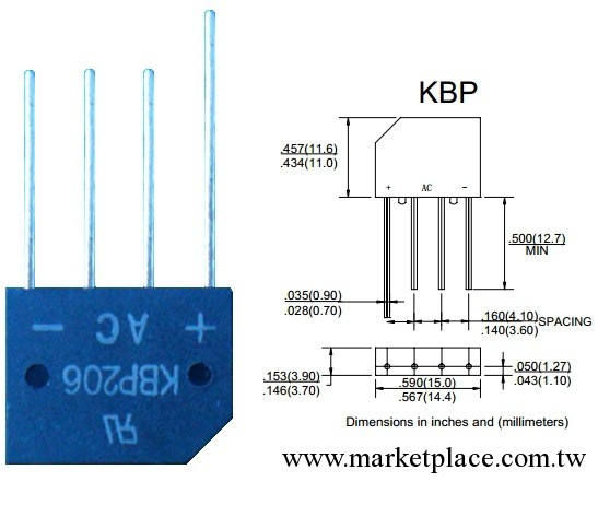 KBP系列單向橋式整流器工廠,批發,進口,代購