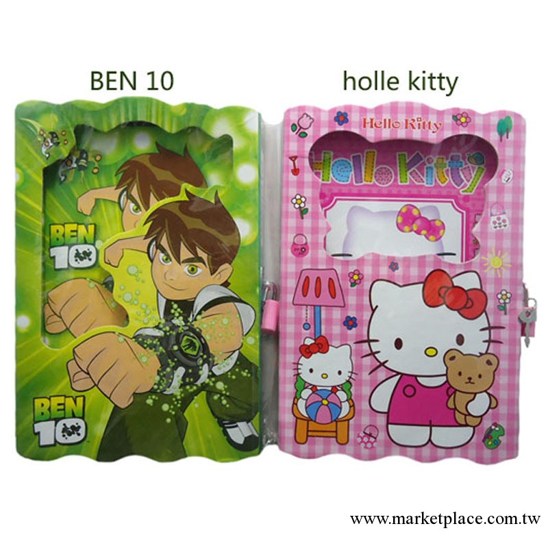 新款現貨卡通筆記本 日記本帶鎖 hello kitty 朵拉女孩鎖盒記事本工廠,批發,進口,代購