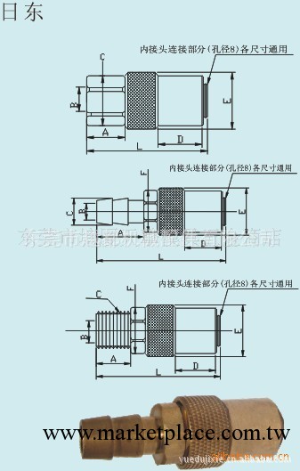 本廠專業供應日東（NITTO、MISUMI)快速接頭 日東接頭工廠,批發,進口,代購