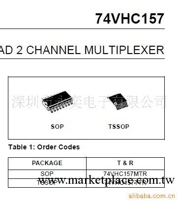 現貨供應74系列邏輯、信號IC 74VHC157工廠,批發,進口,代購