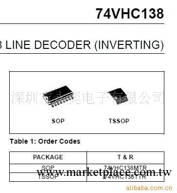 現貨供應74系列邏輯、信號IC 74VHC138工廠,批發,進口,代購