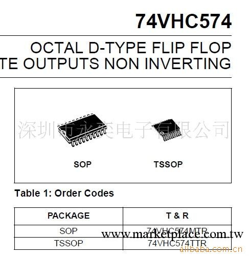 現貨供應74系列邏輯、信號IC  74VHC574工廠,批發,進口,代購