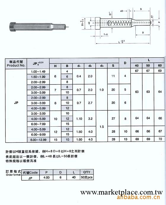 標準子母沖頭工廠,批發,進口,代購