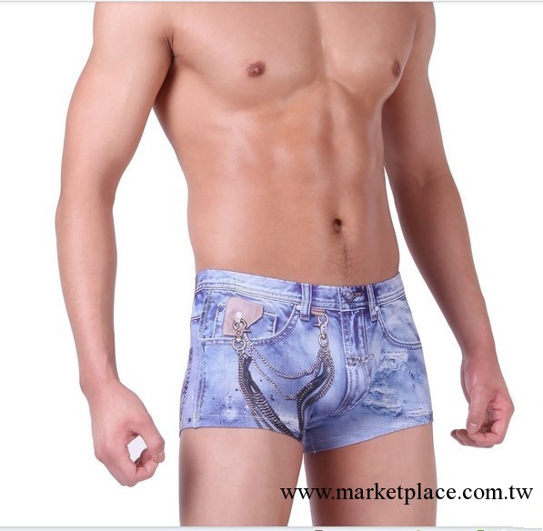 1條起批 超低價批發男士牛仔風底褲 男式高品質冰絲內褲工廠,批發,進口,代購