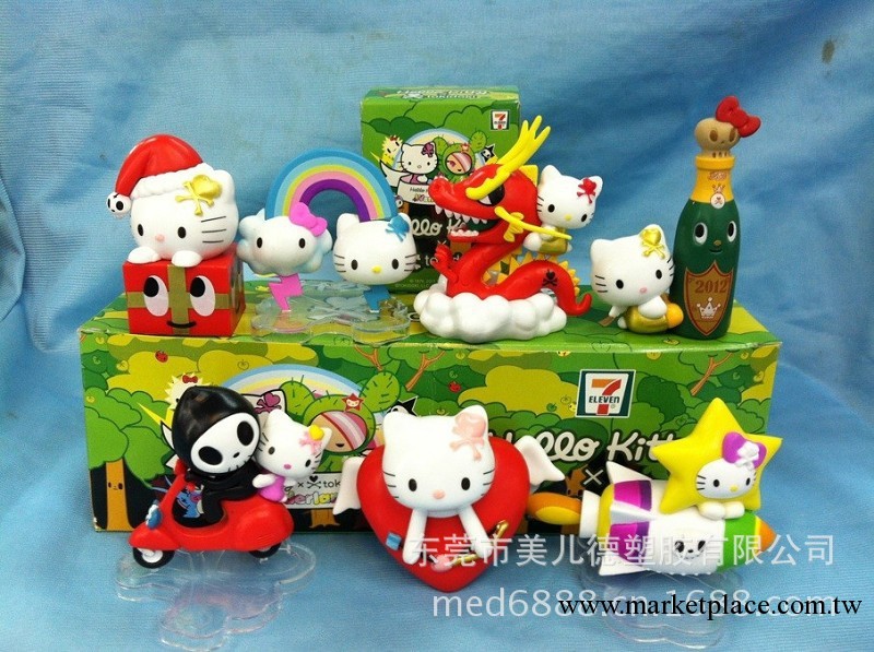 供應7款2012Hello kitty貓 全7種 KT貓PVC公仔 動漫周邊 卡通公仔工廠,批發,進口,代購