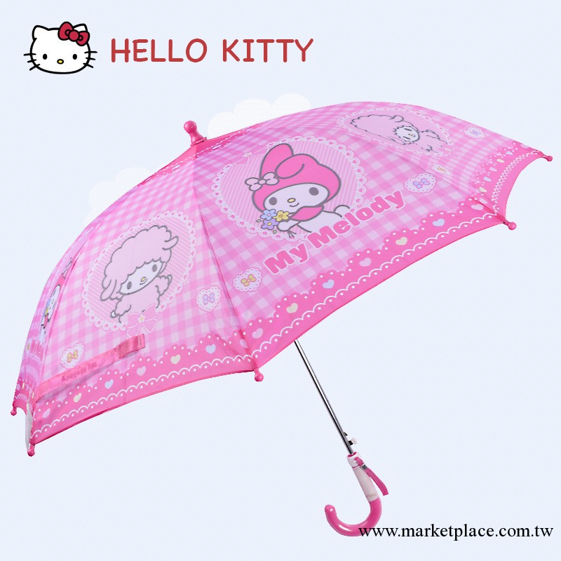 雨傘廠傢正版授權Hello Kitty凱蒂貓直柄印花小童傘創意兒童雨傘工廠,批發,進口,代購