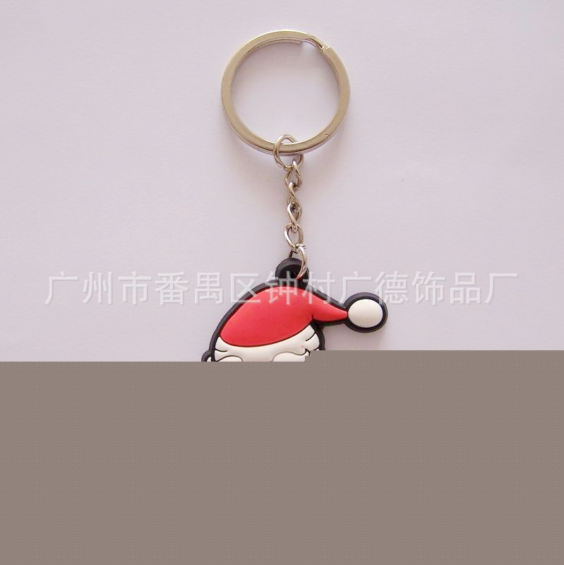 鑰匙扣系列-PVC軟膠鑰匙扣 聖誕老人圖案鑰匙扣 聖誕節廣告禮品工廠,批發,進口,代購