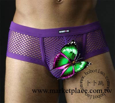 A507 Manstore大眼網眼透明前衛男士內褲低腰性感三角褲 清倉特價工廠,批發,進口,代購