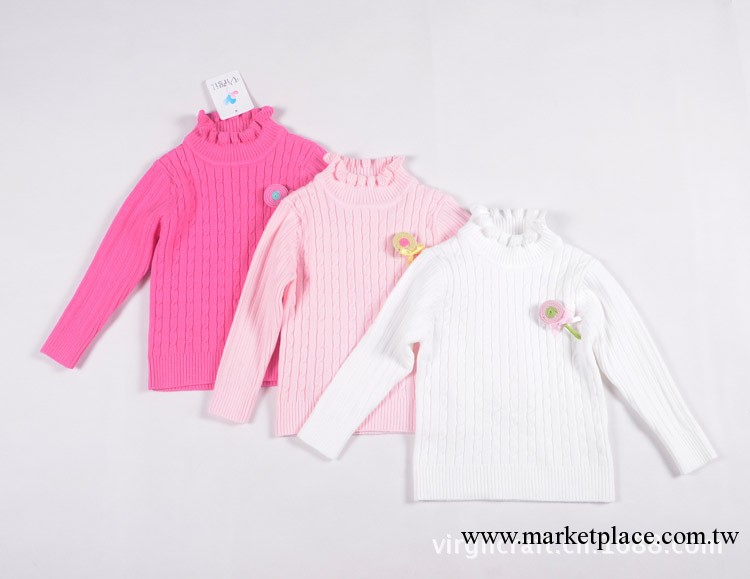 外貿高品質女童毛衣/女童高彈打底毛衣 1-3歲 3色工廠,批發,進口,代購