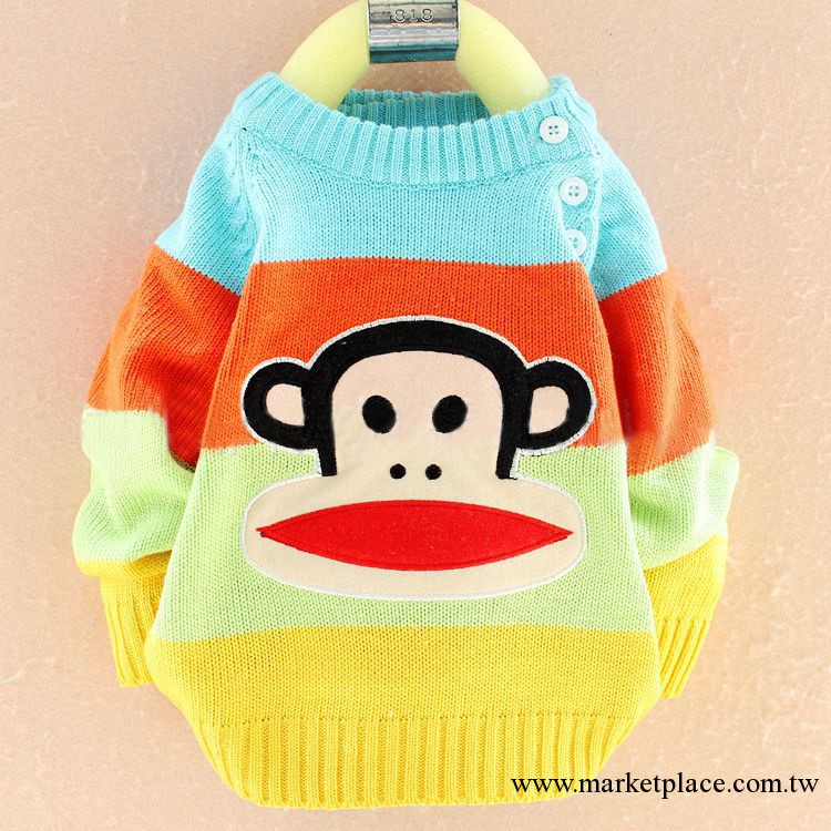 廠傢直銷 兒童小猴子卡通毛衣 2013秋冬款 童裝毛衣工廠,批發,進口,代購