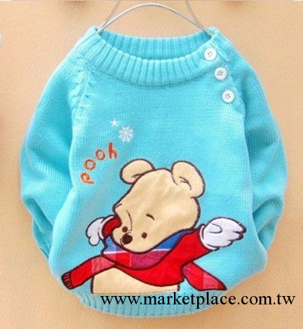 特價 2013新款兒童小熊毛衣 兒童小熊肩扣毛衣 卡通童毛衣/直銷19工廠,批發,進口,代購